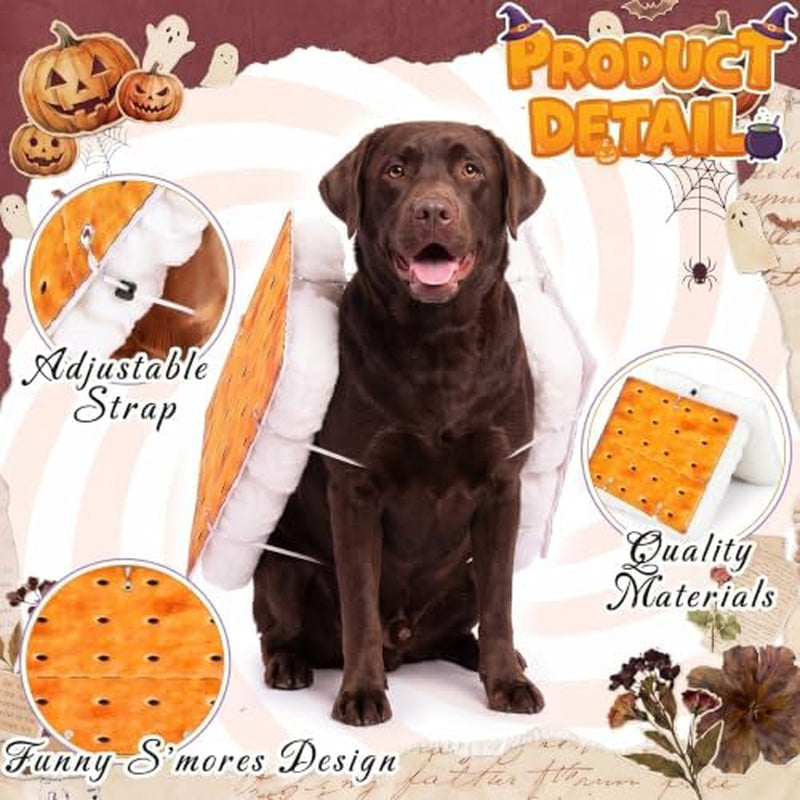 Dog S'More Costume Pet Marshmallows and Chocolate Costume